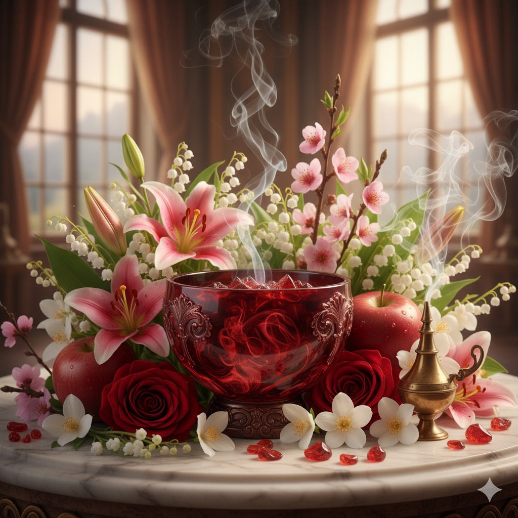 The High Priestess Dragon's Blood Incense-inspired Fragrant 10oz Luxury Soy Wax Candle (Black Smoke Jar)