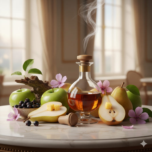 Gilded Pear Fragrant 10oz Luxury Soy Wax Candle (Black Smoke Jar)