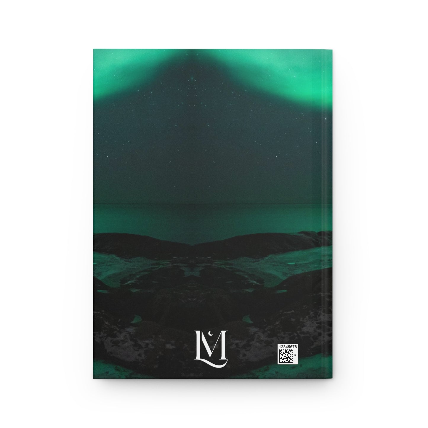 Green Aurora Borealis Northern Lights Soft-Touch Matte Hard Cover Journal