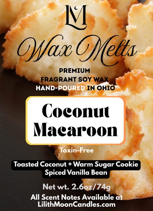 Coconut Macaroon Premium Fragrant Soy Wax Melt Bar (2.6oz/74g)