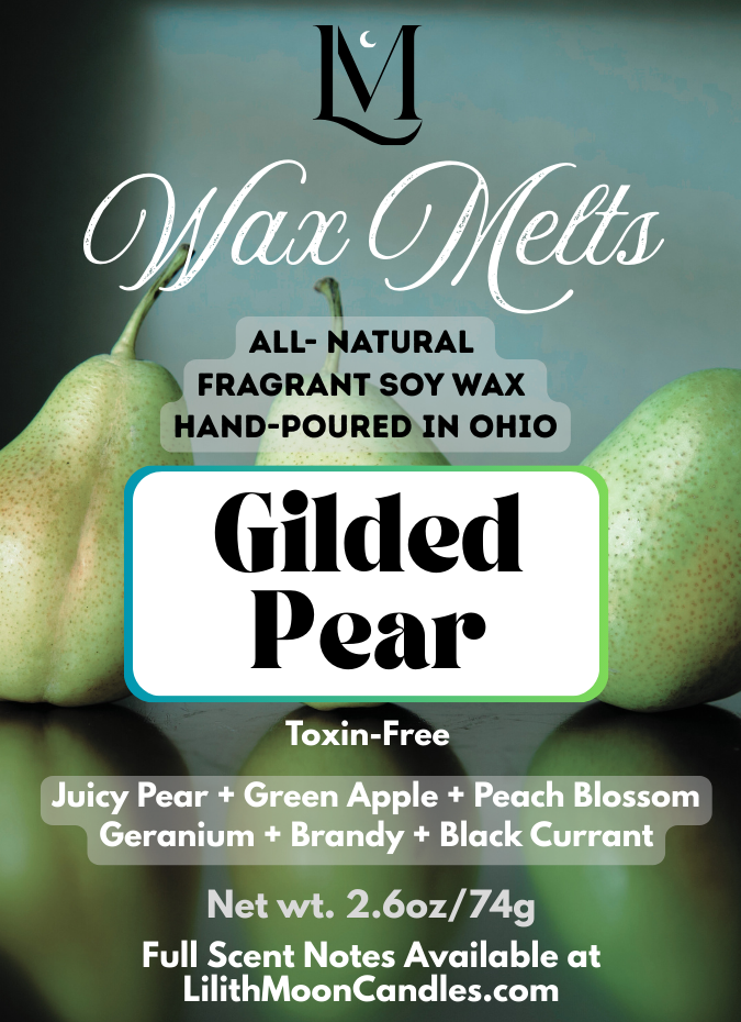 Gilded Pear Premium Fragrant Soy Wax Melt Bar (2.6oz/74g)