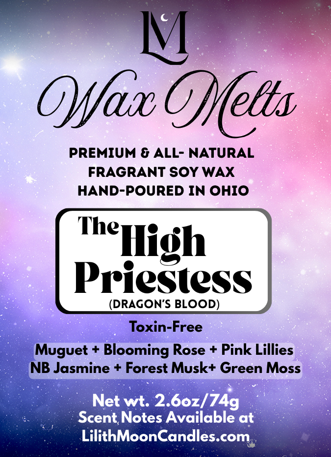 The High Priestess Dragon's Blood Incense-Inspired Premium Fragrant Soy Wax Melt Bar (2.6oz/74g)