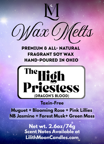 The High Priestess Dragon's Blood Incense-Inspired Premium Fragrant Soy Wax Melt Bar (2.6oz/74g)