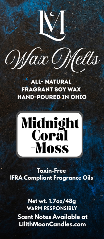 Midnight Coral + Moss Fragrant Soy Wax Melt Bar (1.7oz/48g)