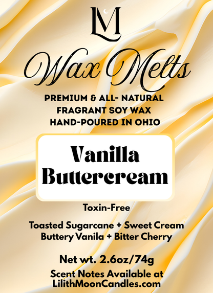 Vanilla Buttercream Premium Fragrant Soy Wax Melt Bar (2.6oz/74g)